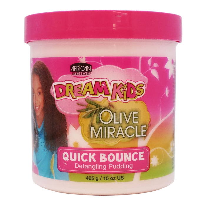African Pride Dream Kids Olive Miracle Quick Bounce Detangling Hair Pudding 15 Oz.