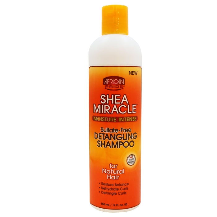 African Pride Shea Miracle Detangling Shampoo 12 Oz.