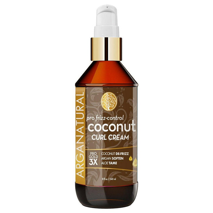 Arganatural Gold Pro Frizz Control Coconut Curl Cream 8 Oz.