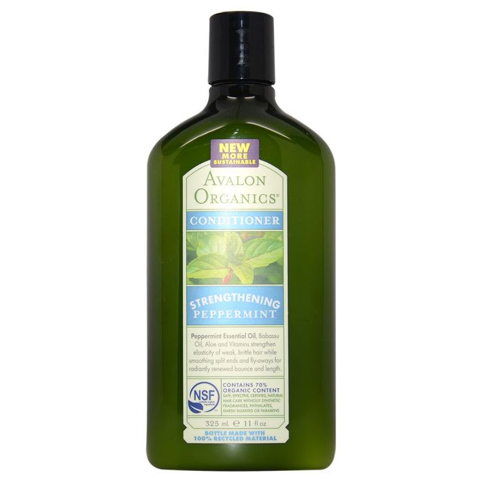 Avalon Organics Conditioner, Strengthening Peppermint, 11 Oz