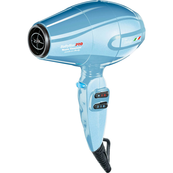 Babyliss Nano Titanium Torino Mid Size Hair Dryer Blue