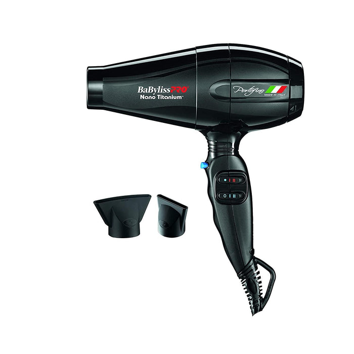 Babyliss Pro Hair Dryer Nano Titanium Portofino Black