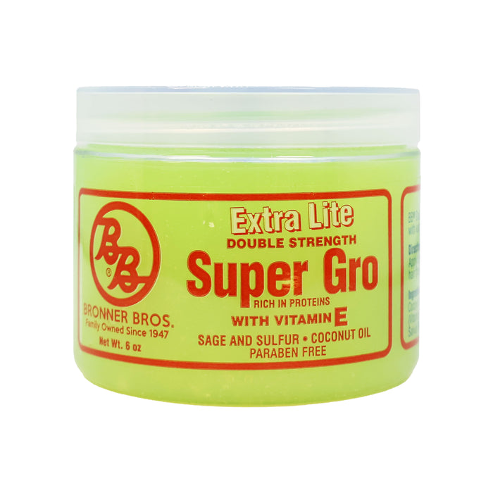 Bronner Brothers Super Gro Double Strength Extra Lite Hair Cream 6 Oz.
