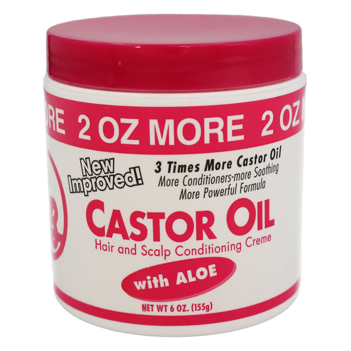 Bronner Brothers Castor Oil Hair Strengthening Creme, 6 Oz.