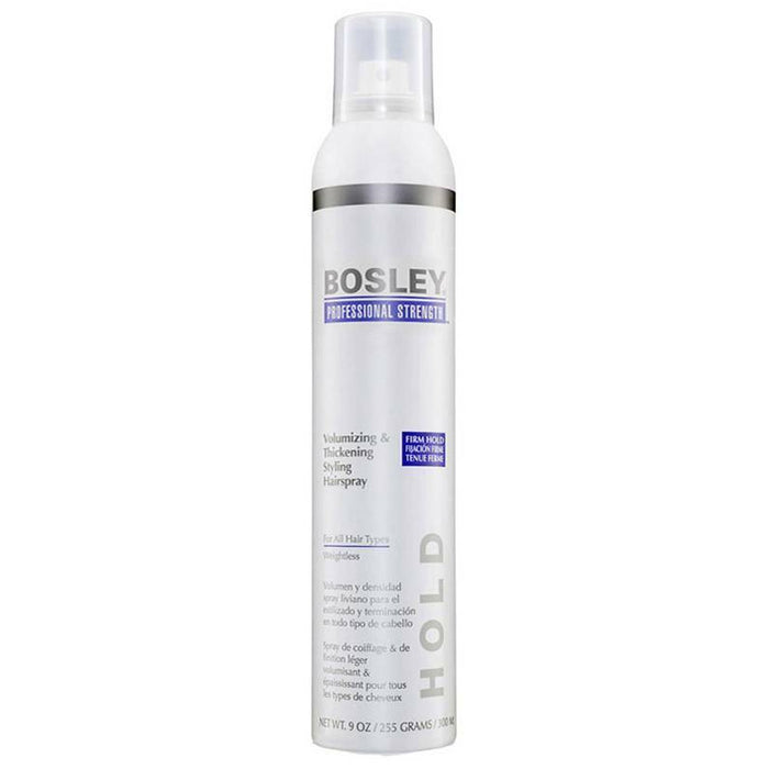 BOSLEY Volumizing Styling Hair Spray White Bottle, 9.0 Oz