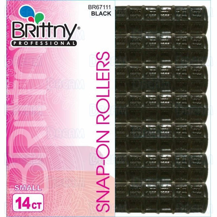 Brittny 1/2" Snap-On Magnetic Rollers, Small, Black, 14/PK