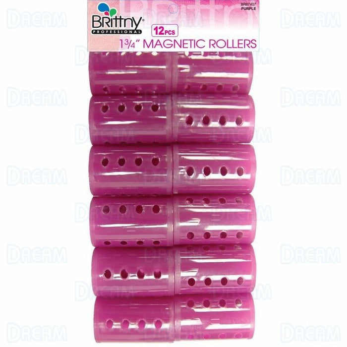 Brittny 1 3/4" Magnetic Rollers, Purple, 12/PK
