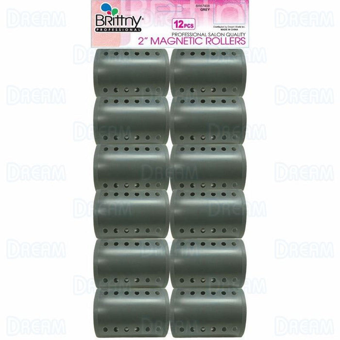Brittny 2" Magnetic Rollers, Green, 12/PK