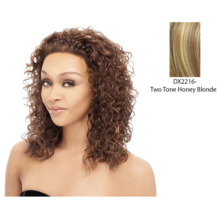 Synthetic Lace Front Wig,Two Tone Frost Blend Of Strawberry Blonde Layer Over With Honey Blonde Bottom