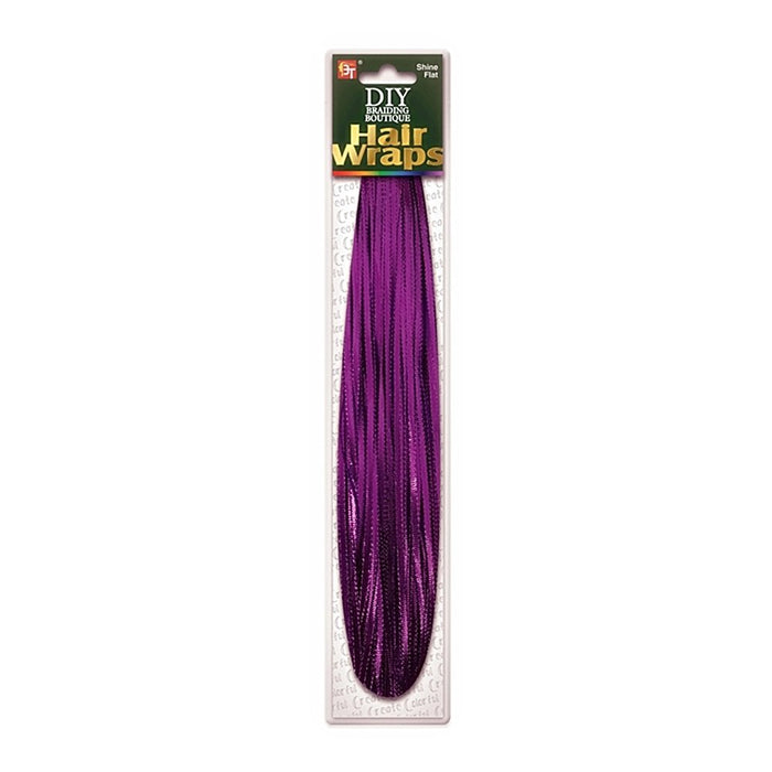 Beauty Town DIY Braiding Boutique Shine Flat Hair Wraps, Purple