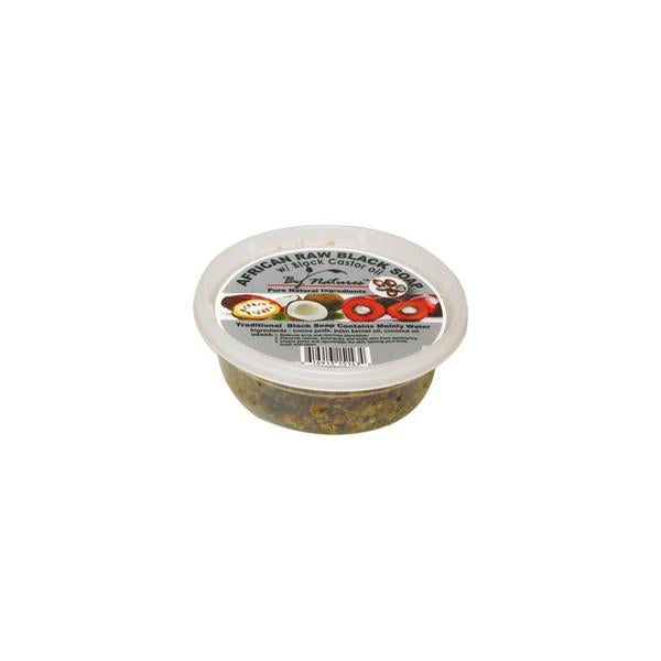 By Natures African Raw Black Soap With Black Castor Oil 8 Oz.