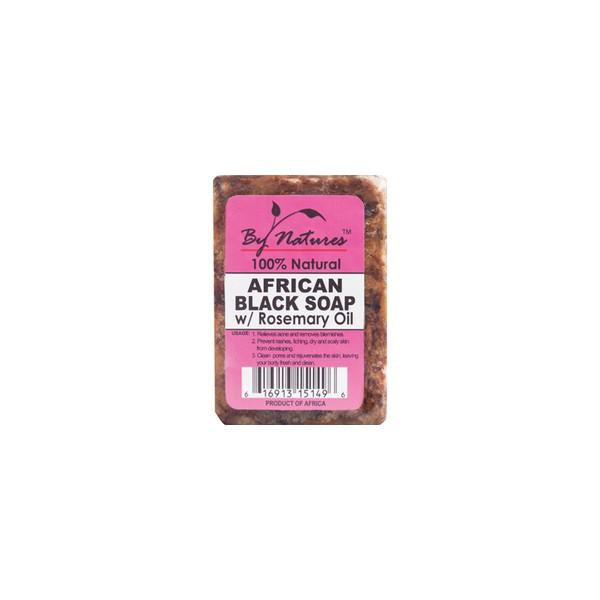 By Natures 100% Natural African Blk Soap Rosemary 15149 7 Oz.