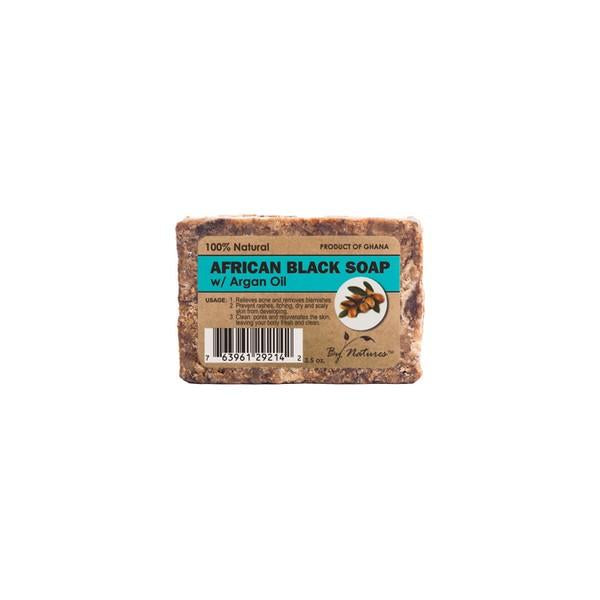 By Natures Natural African Black Soap Argan Oil 3.5 Oz.