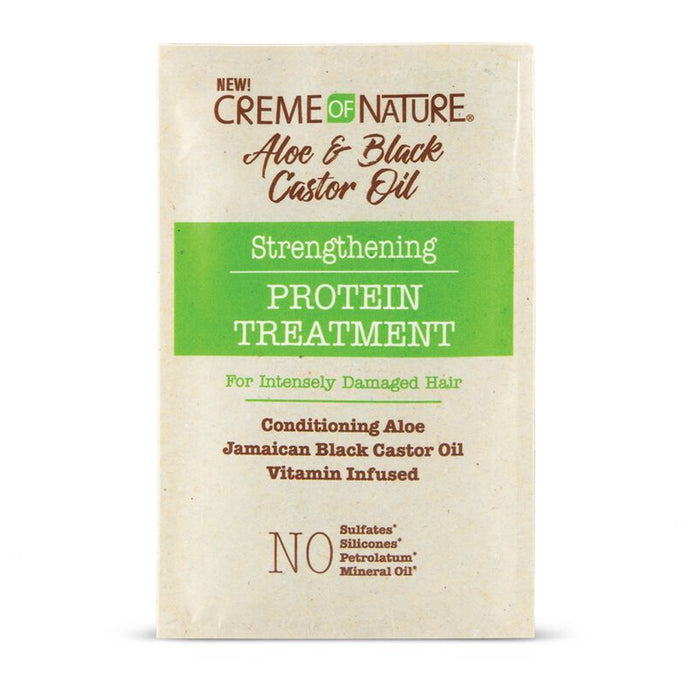 Creme of Nature Aloe Black Castor Oil Hair Protein Treatment, 1.5 oz