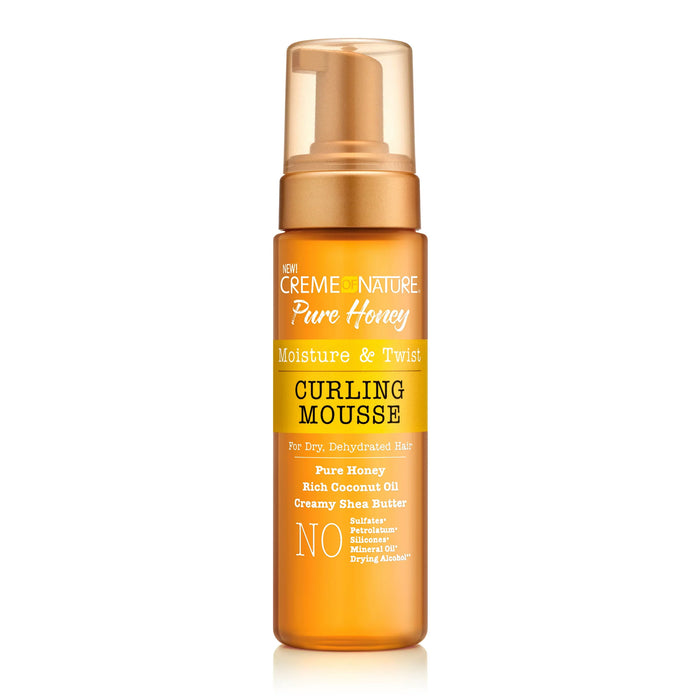 Creme of Nature Pure Honey Moisture & Twist Curling Foaming Mousse 7 oz.