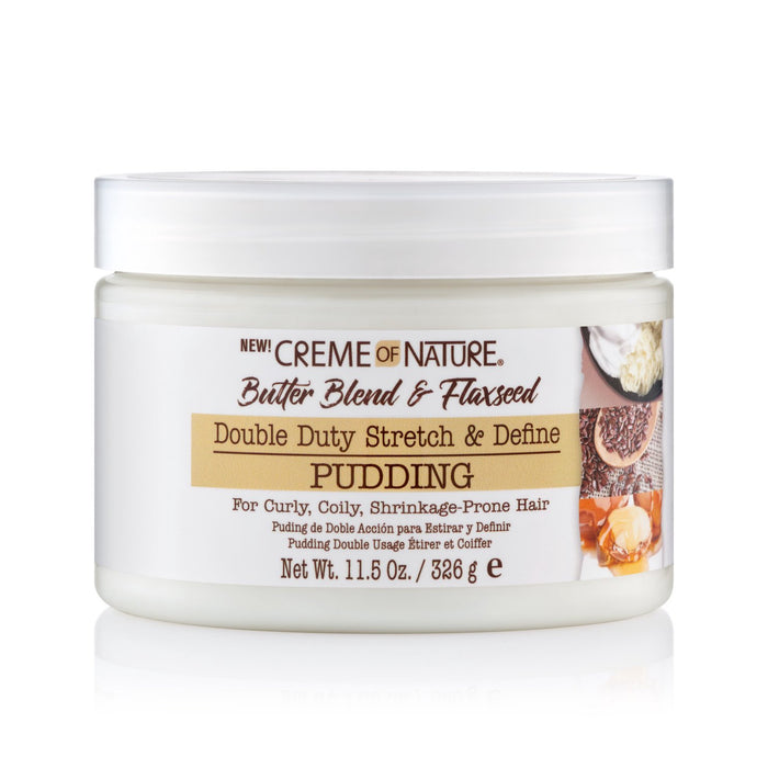 Creme of Nature Butter Blend Flaxseed Stretch Define Styling Cream Pudding 11.5 oz