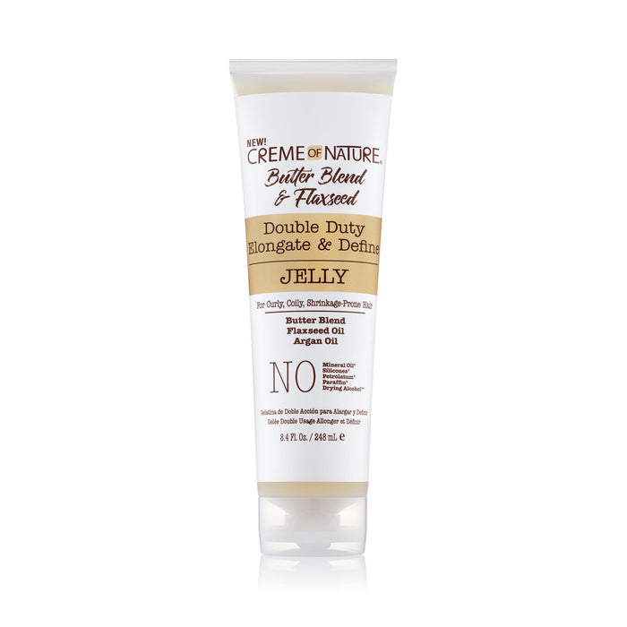 Creme of Nature Butter Blend Flaxseed Elongate Define Styling Cream Jelly, 8.4 oz