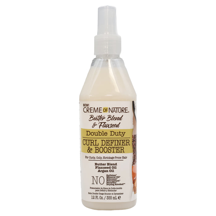 Creme of Nature Butter Blend and Flaxseed Curl Definer and Booster, 12 Oz.
