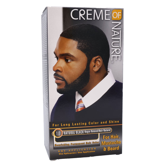 Creme Of Nature Gel Men Hair Color Mustache Kit Natural Black