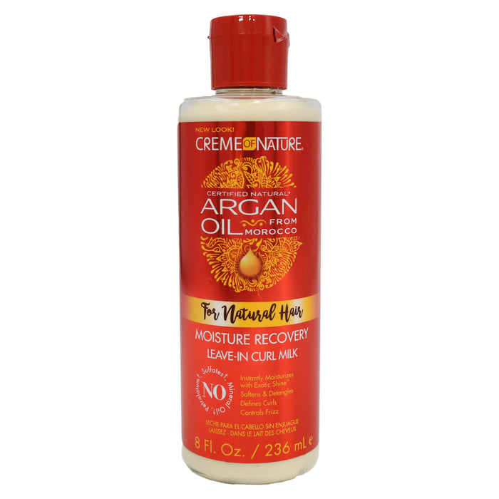 Creme Of Nature Argan Curls Argan Buttermilk Leave In Hair Milk, 8 Oz.
