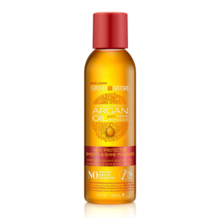 Creme Of Nature Argan Oil Heat Protector Smooth Shine Polisher, 4 Oz.