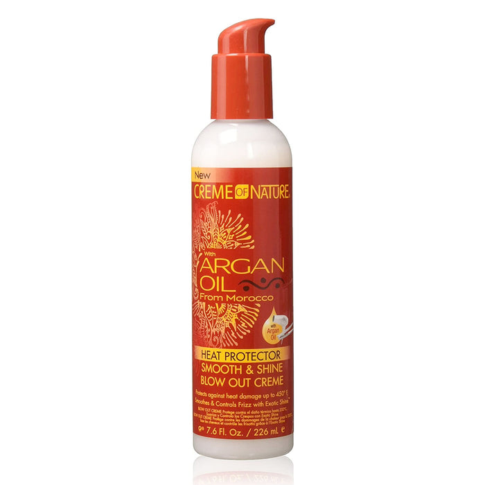 Creme Of Nature Argan Oil Heat Protector Blow Out Cream, 7.6 Oz.