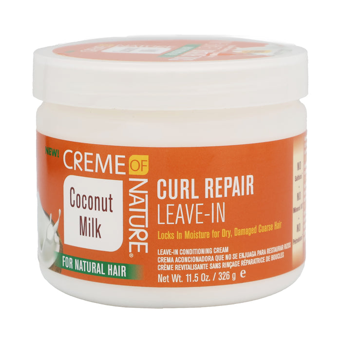 Creme Of Nature Coconut Milk Curl Repair Leave In Conditioner Cream, 11.5 Oz.