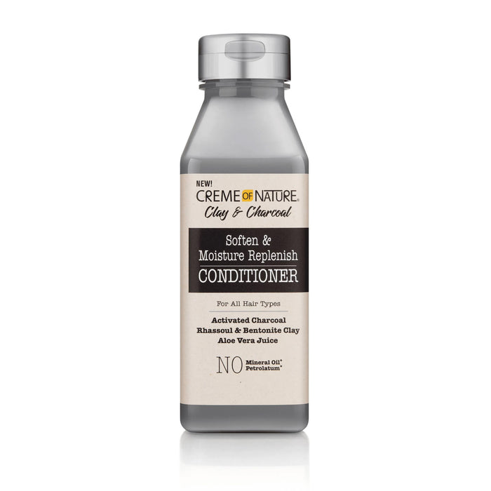 Creme of Nature Clay and Charcoal Soften and Moisture Replenish Conditioner, 12 Oz.