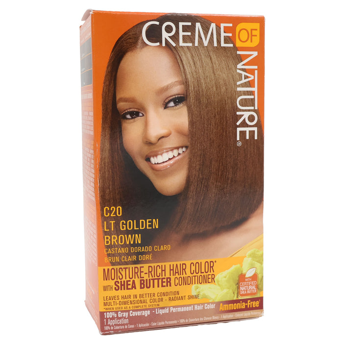 Creme Of Nature Liquid Hair Color Kit Light Golden Brown