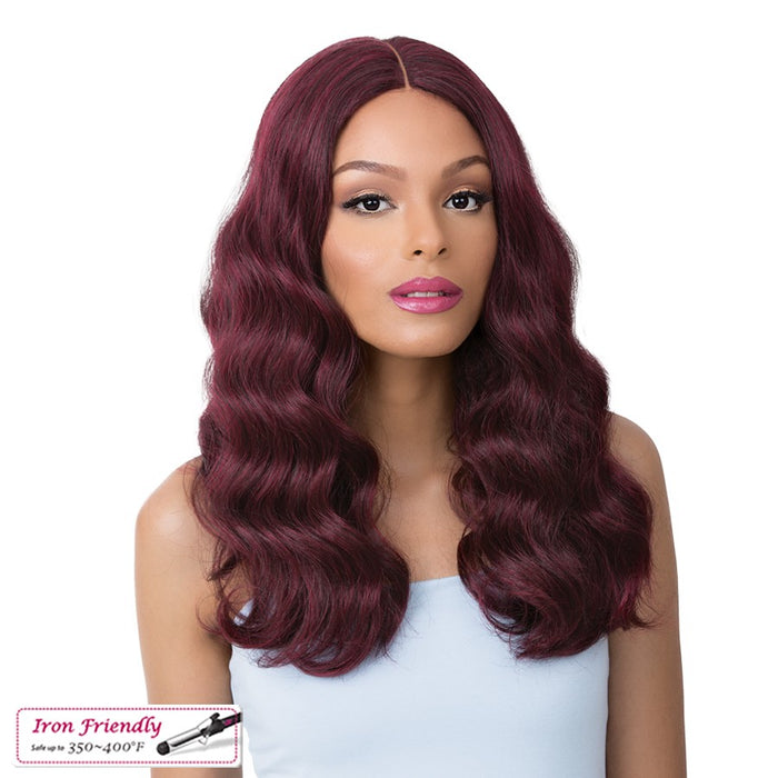 Synthetic Iron Friendly Wig,Burgundy