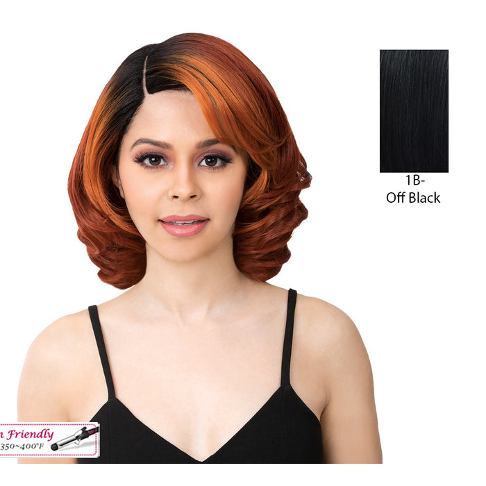 Synthetic Lace Wig For Deep Side Part, To Wear,Off Black