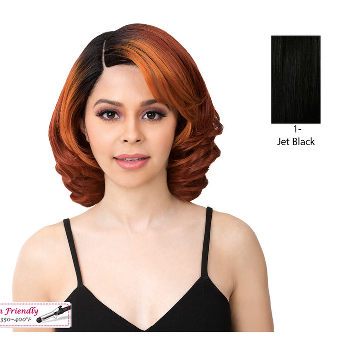 Synthetic Lace Wig For Deep Side Part, To Wear,Black