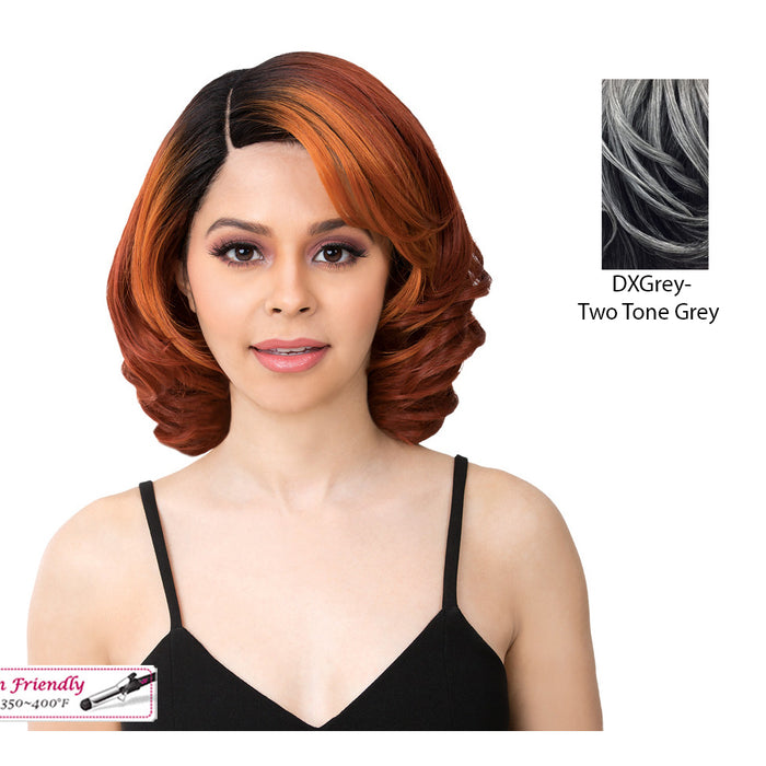Synthetic Lace Wig For Deep Side Part, To Wear,Grey