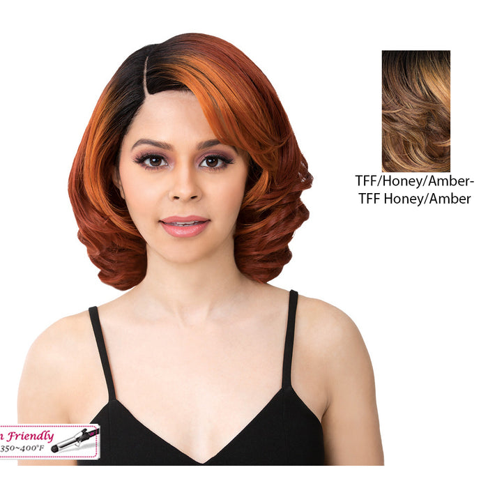 Synthetic Lace Wig For Deep Side Part, To Wear,TFF HONEY AMBER