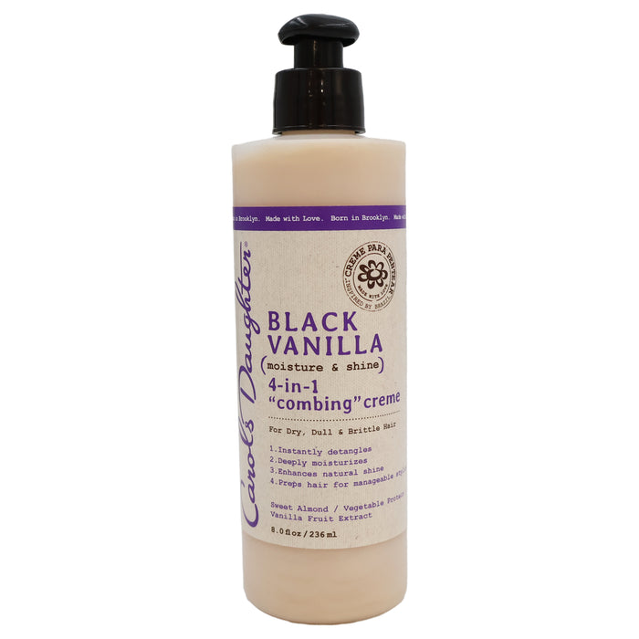 Carol's Daughter Black Vanilla Moisture Shine 4 In 1 Combing Creme Hair Detangler, 8 Oz