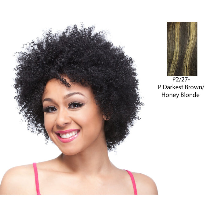 Human Hair Wig,Darkest Brown Base With Strawberry Blonde Highlights