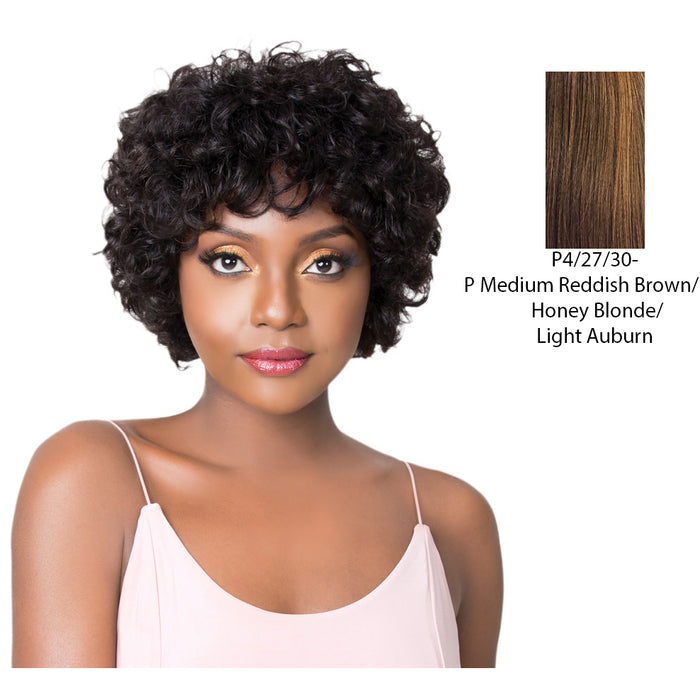 100 Percent HH Baba Human Hair Wig, Medium Reddish Brwon/Honey Blonde/Light Auburn