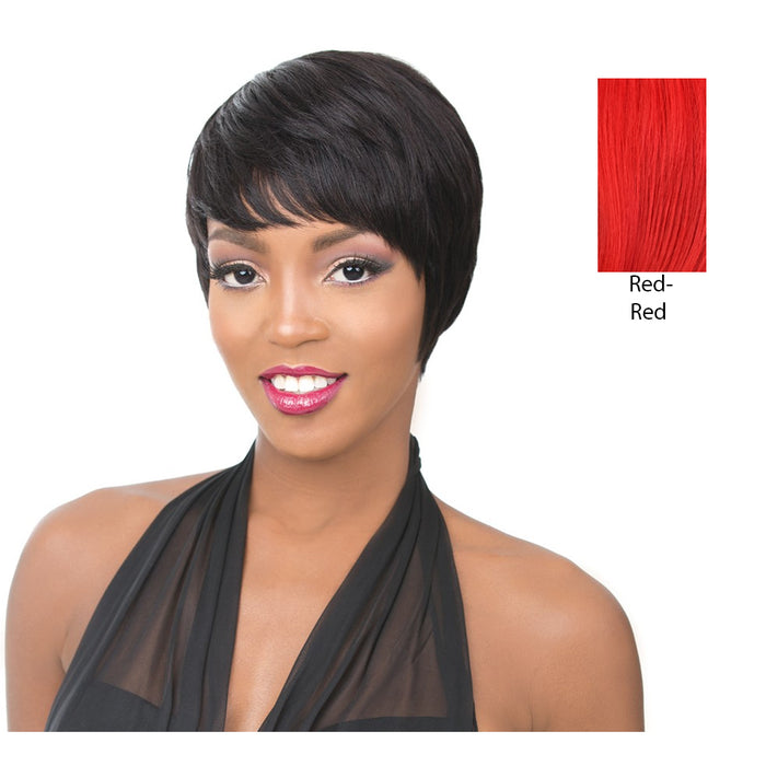 It'S A Cap Weave. 100 Percent Human Hair Full Wig HH Belle Ami,Red