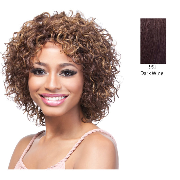 100 Percent Human Hair Wig,Dark Wine