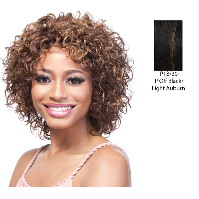 100 Percent Human Hair Wig,Mix Off BlackLight Auburn