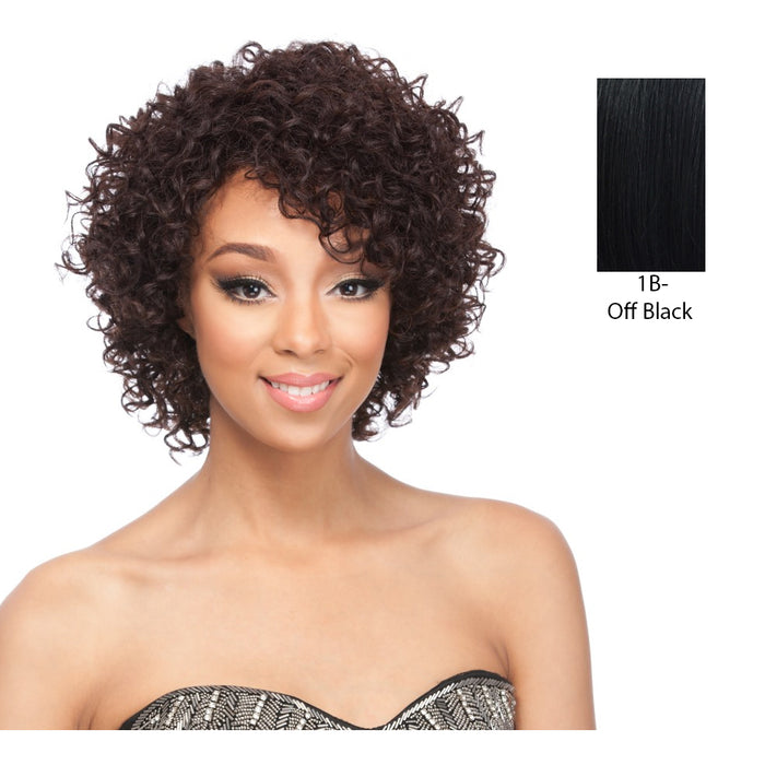 Human Hair Full Cap Wig,Off Black