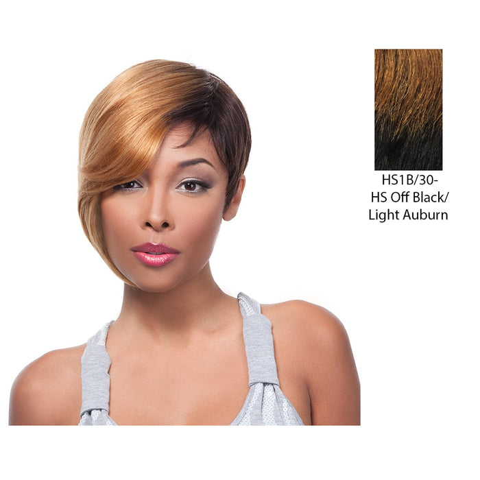 100 Percent Human Hair,Off Black / Medium Brown Red