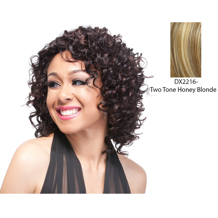 Human Hair Wig,Two Tone Frost Blend Of Strawberry Blonde Layer Over With Honey Blonde Bottom