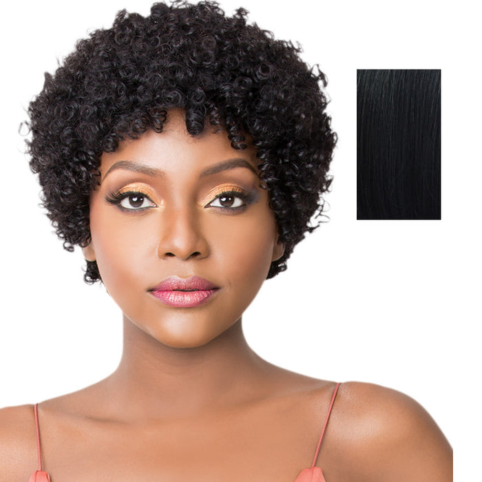 Human Hair Wig,Off Black