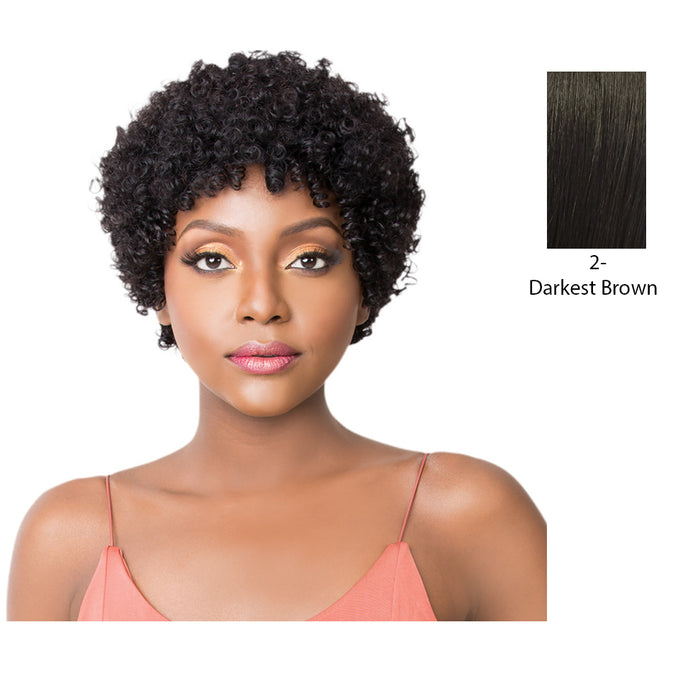 Human Hair Wig,Darkest Brown