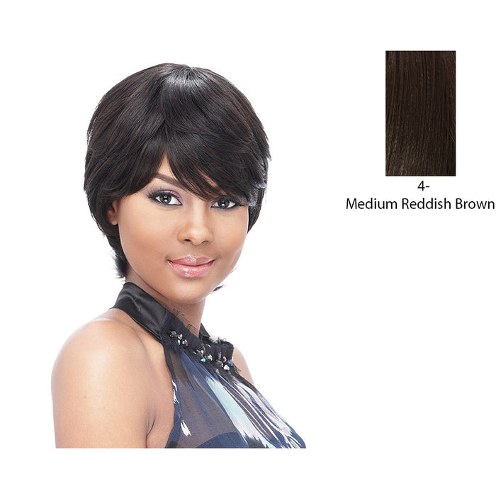 100 Percent Human Full Wig,Dark Brown