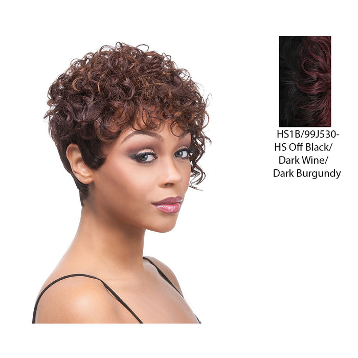 100 Percent Human Hair,Off Black Base With A Blend Of Dark Wine And Dark Strawberry Blonde