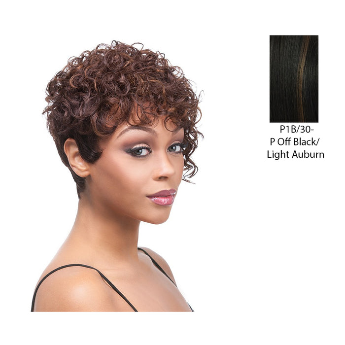 100 Percent Human Hair,Mix Off Black/Light Auburn