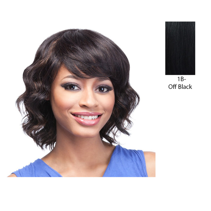 Human Hair Wig,Off Black