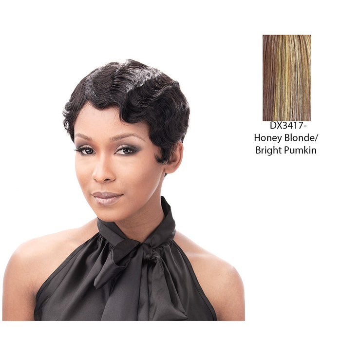100 Percent Human Hair Wig Finger Roll,Two Tone Frost Blend Of Strawberry Blonde And Bright Pumpkin Layer Over Gold Light Auburn Bottom